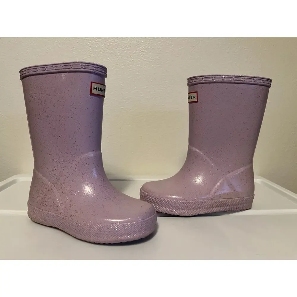 Hunter Kids Pink Glitter Rain & Snow Boots